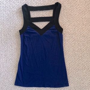 Express Midnight Blue/ Black Top Size XS